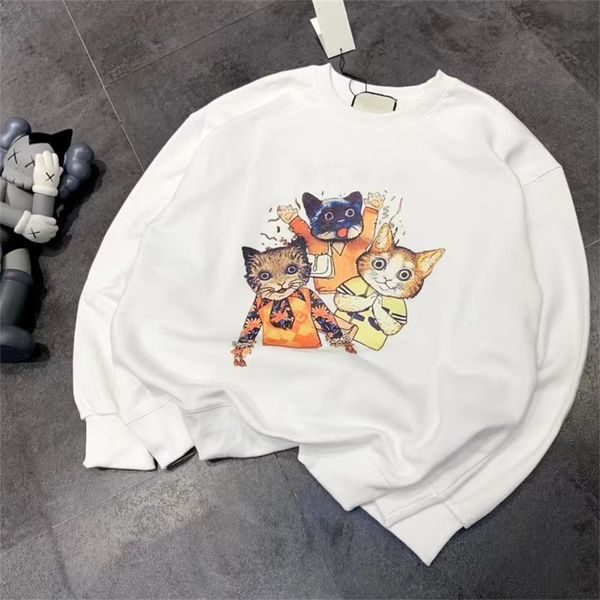 new couple age reduction three letters casual loose round neck sweater, Black 
new couple age reduction three letters casual loose round neck sweater, Black