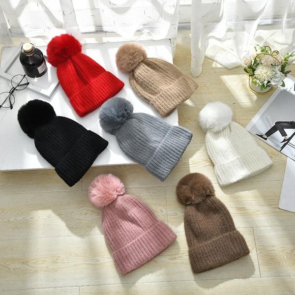 beanie/skull caps women's winter plus velvet knitted hat thickened pompom faux fur pom ski cap beanies skullies hats warm soft slouchy, Blue;gray
beanie/skull caps women's winter plus velvet knitted hat thickened pompom faux fur pom ski cap beanies skullies hats warm soft slouchy, Blue;gray