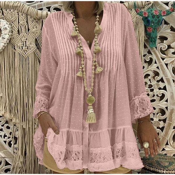 womens lace polka dot chiffon tunic polka dot shirt plus size 5xl ruffled hollow out tunics 2021 spring summer vintage pleated shirts, White
womens lace polka dot chiffon tunic polka dot shirt plus size 5xl ruffled hollow out tunics 2021 spring summer vintage pleated shirts, White
