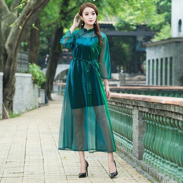 jsxdhk vintage gradient color ball gown loose women dress spring summer green voile stand collar dress elegant mesh long dresses1, Black;gray
jsxdhk vintage gradient color ball gown loose women dress spring summer green voile stand collar dress elegant mesh long dresses1, Black;gray