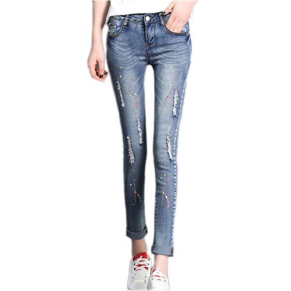 plus size autumn women skinny jeans fashion strench denim pencil pants for women denim pants holes printed ripped jeans s-5xl, Blue
plus size autumn women skinny jeans fashion strench denim pencil pants for women denim pants holes printed ripped jeans s-5xl, Blue