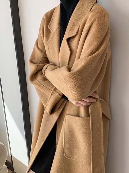 autumn and winter hair water ripple double-sided cashmere coat female medium-length ginger 2020 new camel-colored jacket han, Black
autumn and winter hair water ripple double-sided cashmere coat female medium-length ginger 2020 new camel-colored jacket han, Black