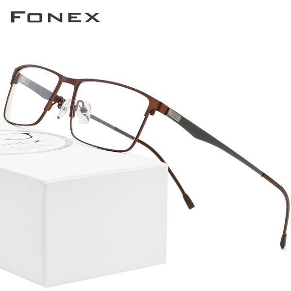 fonex alloy glasses frame men ultralight square myopia prescription eyeglasses frames metal full optical screwless eyewear t200428, Silver
fonex alloy glasses frame men ultralight square myopia prescription eyeglasses frames metal full optical screwless eyewear t200428, Silver