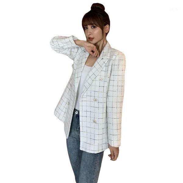 runway designer blazer women's double breasted diamond button long sleeve notched collar jacket autumn fashion tweed blazer coat1, White;black
runway designer blazer women's double breasted diamond button long sleeve notched collar jacket autumn fashion tweed blazer coat1, White;black