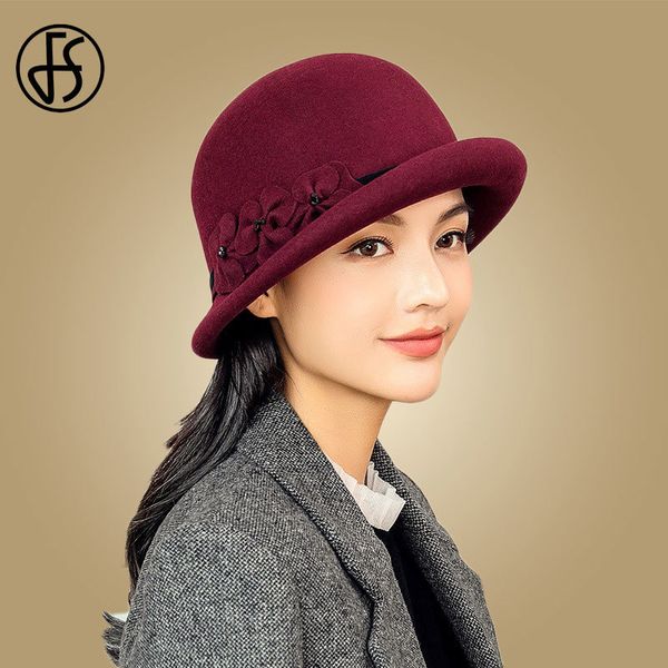 fs vintage winter hats for women fedora hat black wide brim wool hats flower elegant lady autumn church bowler cloche caps c0123, Blue;gray
fs vintage winter hats for women fedora hat black wide brim wool hats flower elegant lady autumn church bowler cloche caps c0123, Blue;gray