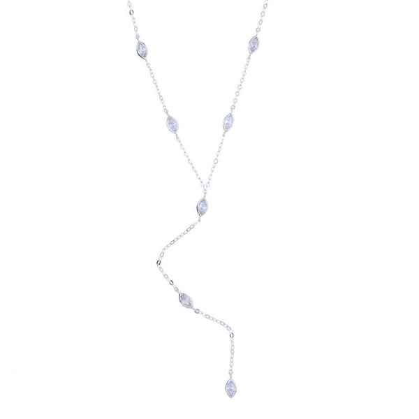 new tear drop cz stone y shape necklace with rose gold colot cz paved long chain choke women jewelry, Silver
new tear drop cz stone y shape necklace with rose gold colot cz paved long chain choke women jewelry, Silver