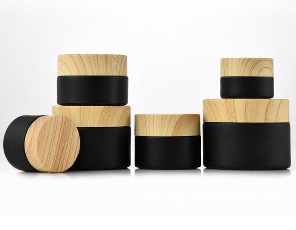10g 30g 50g black frosting cream bottle cosmetic glass bottles jars with wood grain cover travel sub bottling set1
10g 30g 50g black frosting cream bottle cosmetic glass bottles jars with wood grain cover travel sub bottling set1