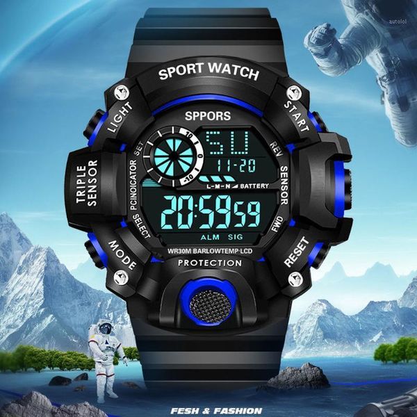 cool luminous men's sports watch led silicone wrist watches electronic clock waterproof digital watch reloj de hombre1, Slivery;brown
cool luminous men's sports watch led silicone wrist watches electronic clock waterproof digital watch reloj de hombre1, Slivery;brown