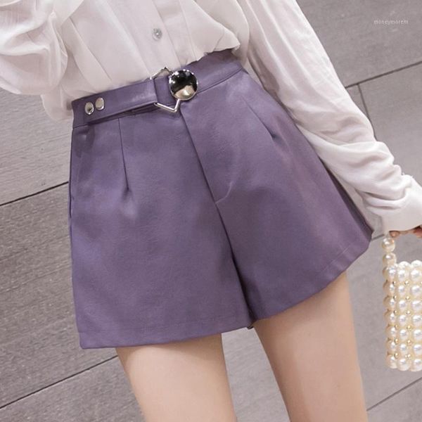 women's shorts high-waisted design wide-leg pants women 2021 washed leather female winter short trousers fashion1, White;black
women's shorts high-waisted design wide-leg pants women 2021 washed leather female winter short trousers fashion1, White;black