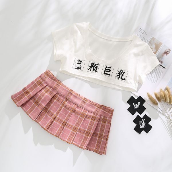 two piece set new fashion big bra in chinese letter print tank sleeveless summer harajuku kawaii cropped feminino bikini, Red;black
two piece set new fashion big bra in chinese letter print tank sleeveless summer harajuku kawaii cropped feminino bikini, Red;black