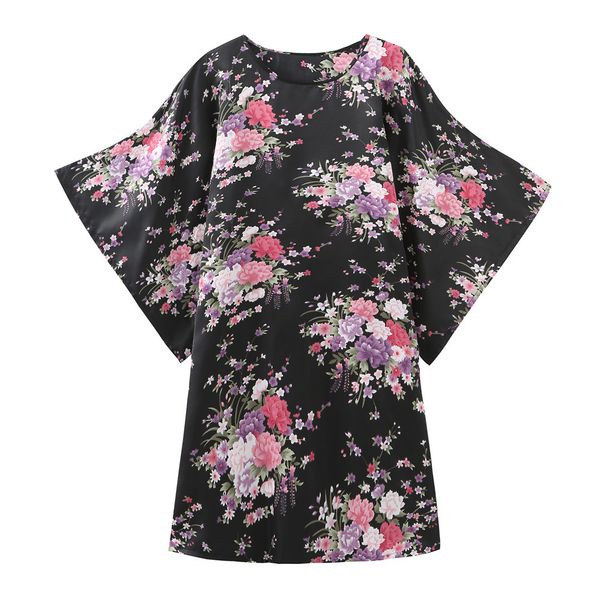 black lady satin robe dress chinese women loose nightgown sleepwear 5xl 6xl print kimono kaftan bath gown flower plus size, Black;red
black lady satin robe dress chinese women loose nightgown sleepwear 5xl 6xl print kimono kaftan bath gown flower plus size, Black;red