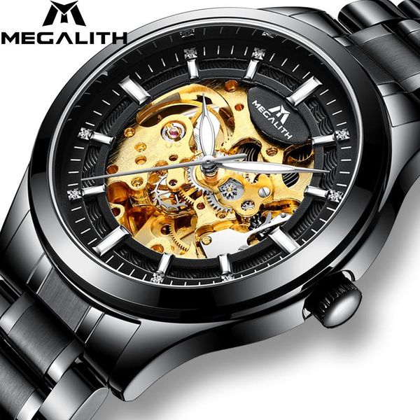 megalith luxury watch men mechanical matic watch military waterproof full steel steampunk skeleton wrist watch montre homme wmtwxt, Silver
megalith luxury watch men mechanical matic watch military waterproof full steel steampunk skeleton wrist watch montre homme wmtwxt, Silver