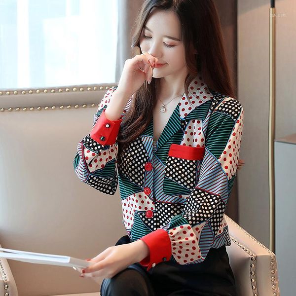 make new fall short show high fashion printed shirt han edition bump color restoring ancient ways chiffon blouse1, White
make new fall short show high fashion printed shirt han edition bump color restoring ancient ways chiffon blouse1, White