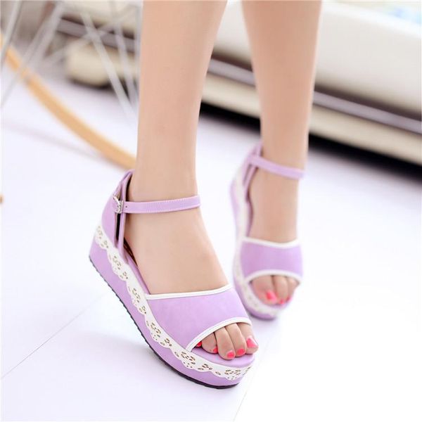 pxelena ruffles wedge med heel sandals women peep toe thick platform girls sandals ankle strap bordered party date shoes purple, Black
pxelena ruffles wedge med heel sandals women peep toe thick platform girls sandals ankle strap bordered party date shoes purple, Black