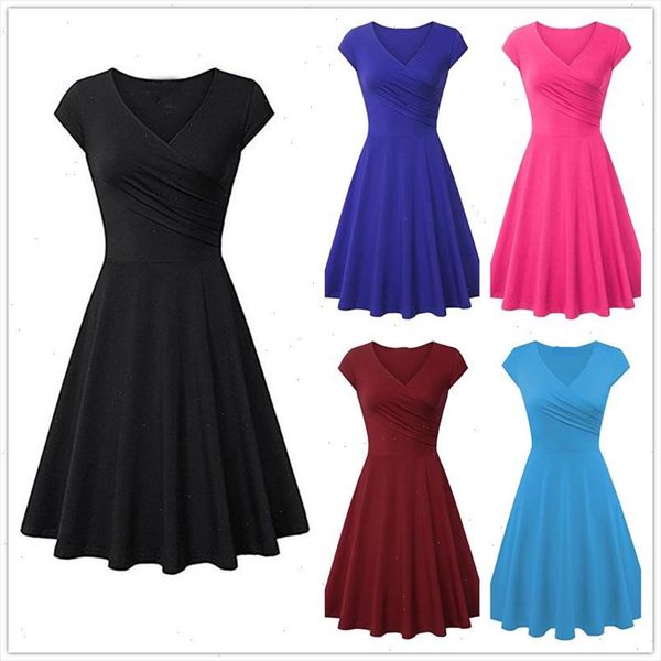 fashion women clothing casual street short sleeve black blue a line dress plus size summer cotton dress vestidos, Black;gray
fashion women clothing casual street short sleeve black blue a line dress plus size summer cotton dress vestidos, Black;gray