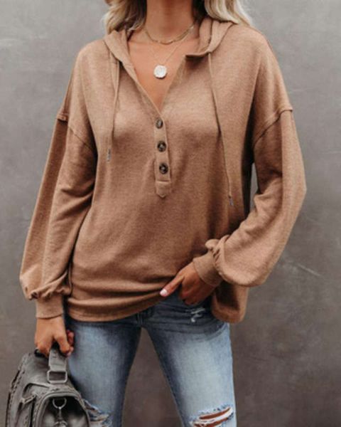 women's solid color fashion hooded aw2020 lace up drawstring long sleeve button sweater t-shirt, Black;gray
women's solid color fashion hooded aw2020 lace up drawstring long sleeve button sweater t-shirt, Black;gray
