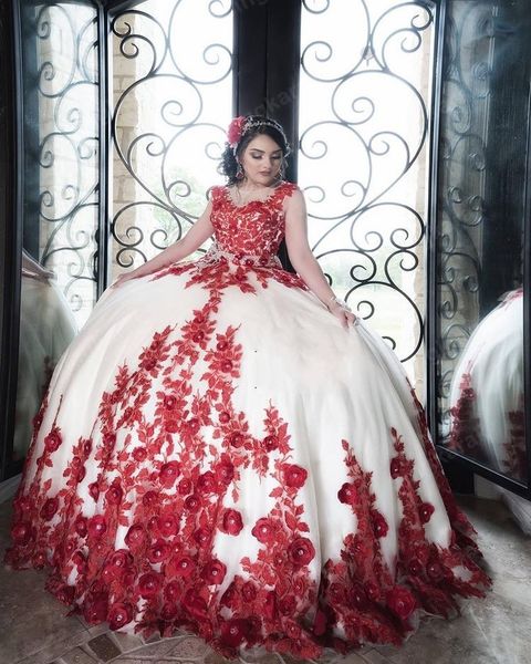 2021 red and ivory sweet 16 dresses ball gowns prom quinceanera dress floral lace beaded crystal hand made flowers sweet 15 dress long, Blue;red
2021 red and ivory sweet 16 dresses ball gowns prom quinceanera dress floral lace beaded crystal hand made flowers sweet 15 dress long, Blue;red