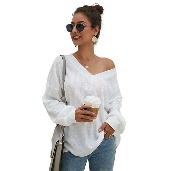 woman jumper oversized sweater long-sleeve white knitwear new winter and autum v-neck comfortable loose clothes 201130, White;black
woman jumper oversized sweater long-sleeve white knitwear new winter and autum v-neck comfortable loose clothes 201130, White;black