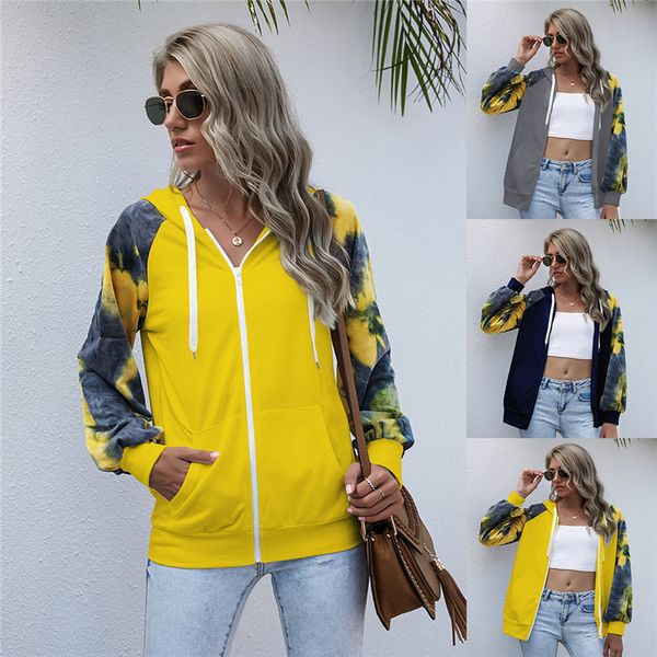 women sweater designer clothes tie-dye long sleeve hooded zipper jacket coat ladies autumn and winter fashion sweatershirt cz112504, Black
women sweater designer clothes tie-dye long sleeve hooded zipper jacket coat ladies autumn and winter fashion sweatershirt cz112504, Black