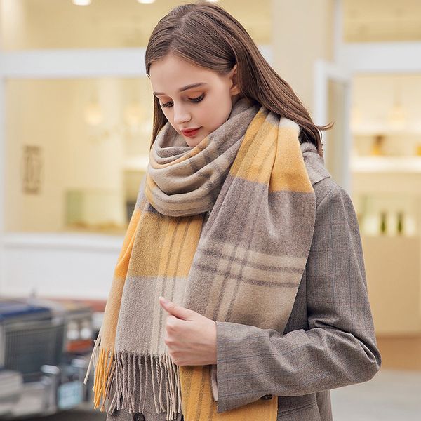 100% woman's scarf thickens cashmere shawls and wrappers blue plaid pashmin winter scarves foulard femme wool dx7e, Blue;gray
100% woman's scarf thickens cashmere shawls and wrappers blue plaid pashmin winter scarves foulard femme wool dx7e, Blue;gray