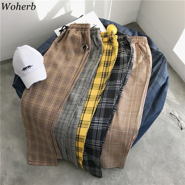 woherb plus size -5xl sweatpants plaid pants women harajuku streetwear casual stretch high waist trousers korean joggers y200114, Black;white
woherb plus size -5xl sweatpants plaid pants women harajuku streetwear casual stretch high waist trousers korean joggers y200114, Black;white