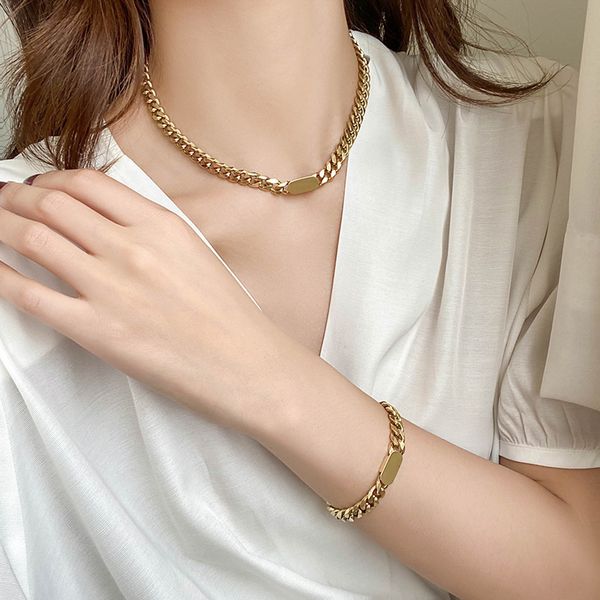 thick titanium steel necklace women's fashion net red ins cool wind collarbone does not fade simple accessories neck chain, Silver
thick titanium steel necklace women's fashion net red ins cool wind collarbone does not fade simple accessories neck chain, Silver