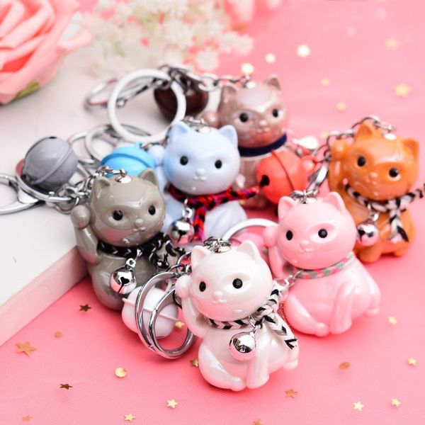 korean 3d animal lucky cat keychain cute cartoon couple bell acrylic key ring holders car bag hanging trinket fashion charm gift, Silver
korean 3d animal lucky cat keychain cute cartoon couple bell acrylic key ring holders car bag hanging trinket fashion charm gift, Silver