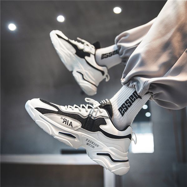 men's 2020 new autumn and winter korean version of versatile sports leisure small white shoes trend increases, Black
men's 2020 new autumn and winter korean version of versatile sports leisure small white shoes trend increases, Black