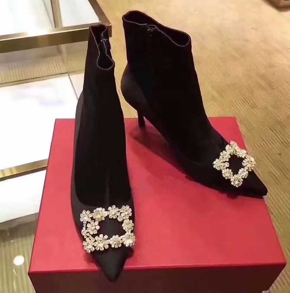 crystal buckle ankle boots genuine leather women boots pointed toe thin heels elegant lady shoes black comfort short 2020
crystal buckle ankle boots genuine leather women boots pointed toe thin heels elegant lady shoes black comfort short 2020