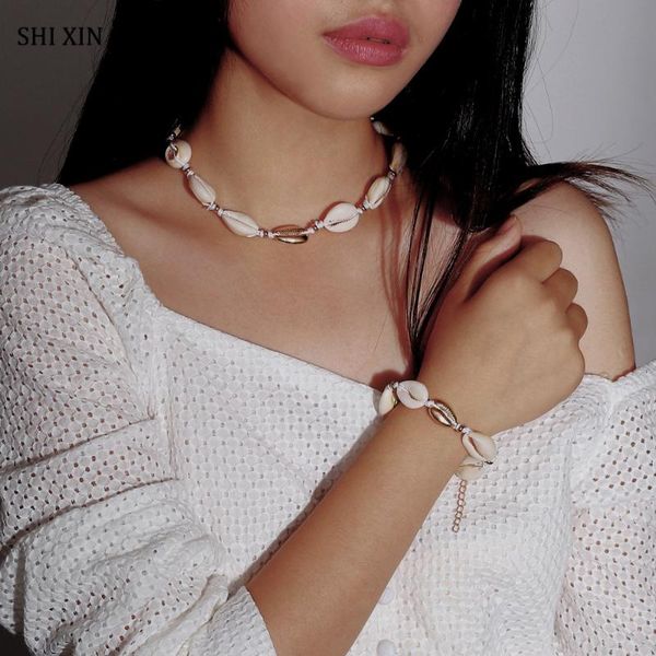 shixin boho charms summer beach natural shell choker necklace bracelet bangle women fashion seashell jewelry sets female collier, Silver
shixin boho charms summer beach natural shell choker necklace bracelet bangle women fashion seashell jewelry sets female collier, Silver