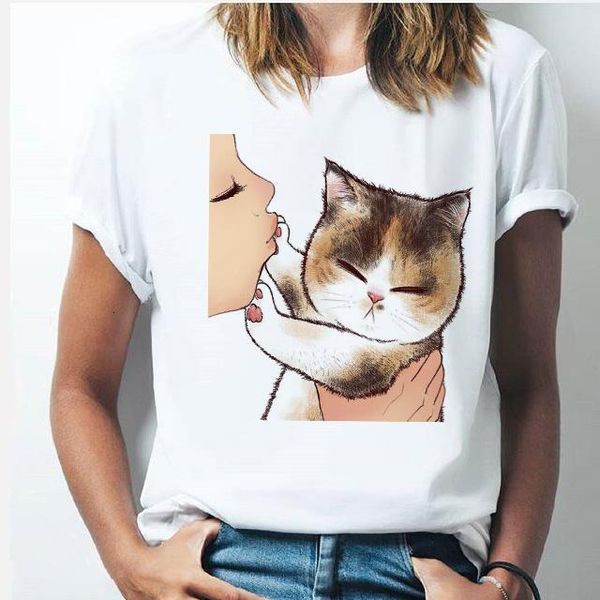 kiss cat women's t shirt harajuku ulzzang funny cute cat printed short sleeve casual cartoon streetwear korean style female, White
kiss cat women's t shirt harajuku ulzzang funny cute cat printed short sleeve casual cartoon streetwear korean style female, White
