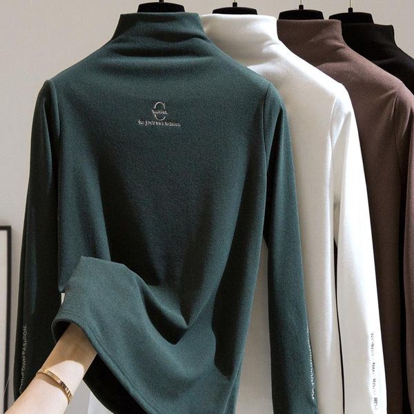 women's sweaters half high collar thick sweater for autumn and winter wear double side frosted black long sleeve top, White;black
women's sweaters half high collar thick sweater for autumn and winter wear double side frosted black long sleeve top, White;black
