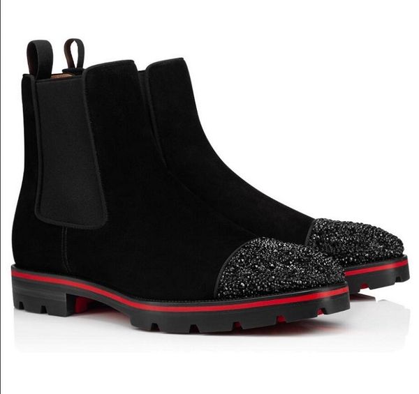 winter fashion melon strass ankle boots suede & leather men's red bottom boots brands man party wedding outdoor luxury motorcycle booti, Black
winter fashion melon strass ankle boots suede & leather men's red bottom boots brands man party wedding outdoor luxury motorcycle booti, Black