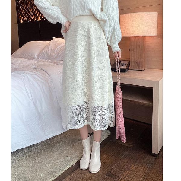 skirts female lace skirt autumn winter 2021 korean style slim pure color elegant white patchwork y1610a, Black
skirts female lace skirt autumn winter 2021 korean style slim pure color elegant white patchwork y1610a, Black
