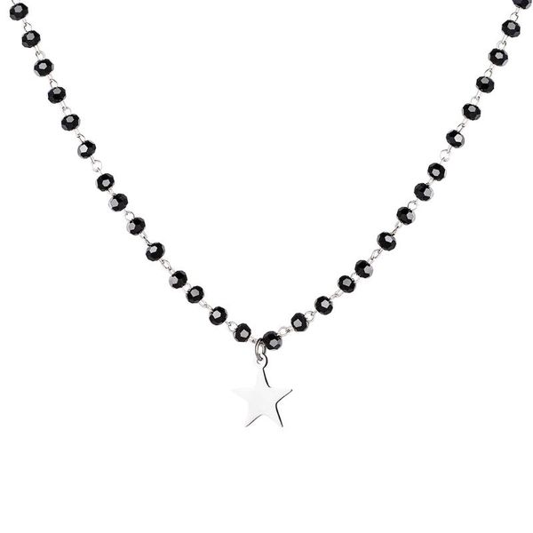 chokers stainless steel geometric star choker necklace for fashion women black crystal beads chain jewelry accessories gift 2021, Golden;silver
chokers stainless steel geometric star choker necklace for fashion women black crystal beads chain jewelry accessories gift 2021, Golden;silver