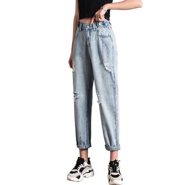 hole jeans women 2020 summer dad pants harlan net red high waist loose wide leg straight pants, Blue
hole jeans women 2020 summer dad pants harlan net red high waist loose wide leg straight pants, Blue