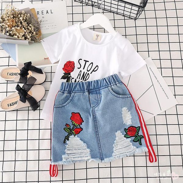girls' clothing fashion embroidered denim suit casual children's clothing princess children's student gifts1, White
girls' clothing fashion embroidered denim suit casual children's clothing princess children's student gifts1, White