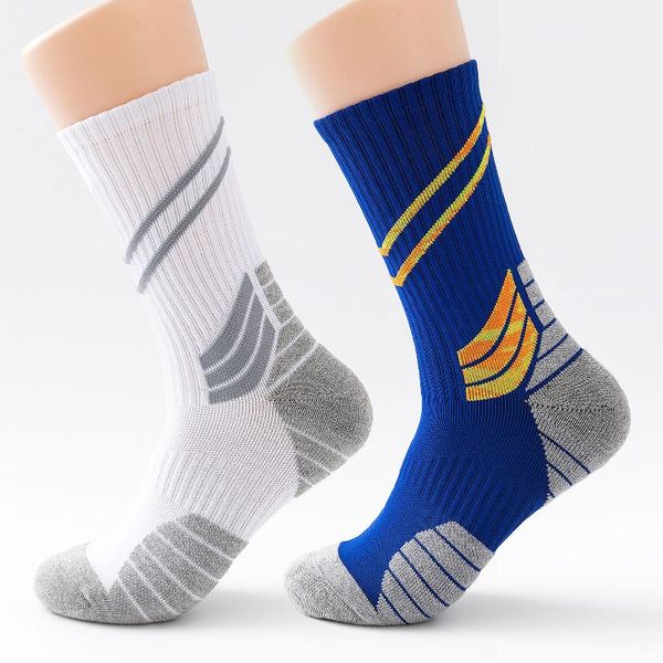 men cycling socks striped elastic breathable antislip towel bottom running basketball sports stockings two pairs 2 pair of socks, Black
men cycling socks striped elastic breathable antislip towel bottom running basketball sports stockings two pairs 2 pair of socks, Black