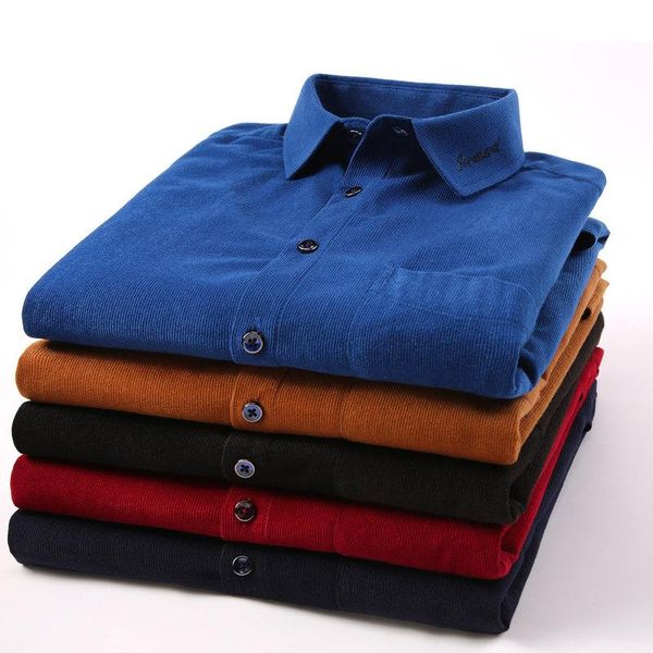 men's casual shirts 2021 spring autumn shirt corduroy solid man big size dress fashion male camisa clothing, White;black
men's casual shirts 2021 spring autumn shirt corduroy solid man big size dress fashion male camisa clothing, White;black