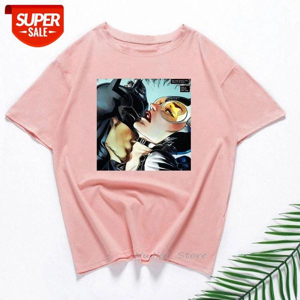 Summer Top Women t shirt Batman and Catwoman Kiss t-shirt sexy Cool tshirt female Harajuku Thin section cute pink Tees clothing #2P3R, White
Summer Top Women t shirt Batman and Catwoman Kiss t-shirt sexy Cool tshirt female Harajuku Thin section cute pink Tees clothing #2P3R, White