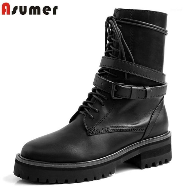 asumer 2020 fashion cool motorcycle boots women genuine leather shoes zip lace up low heels platform ankle boots women1, Black
asumer 2020 fashion cool motorcycle boots women genuine leather shoes zip lace up low heels platform ankle boots women1, Black