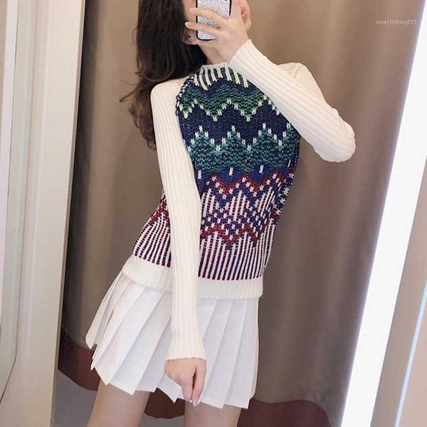 women's sweaters women sweater 2021 autumn and winter long sleeve matching casual1, White;black
women's sweaters women sweater 2021 autumn and winter long sleeve matching casual1, White;black