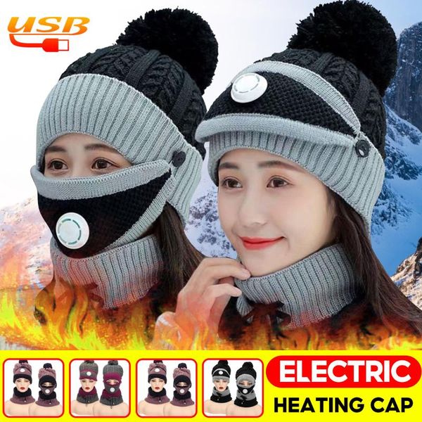 scarves 3pcs women usb heating scarf winter sets cap mask collar face protection girls accessory ball balaclava knitted hat, Blue;gray
scarves 3pcs women usb heating scarf winter sets cap mask collar face protection girls accessory ball balaclava knitted hat, Blue;gray
