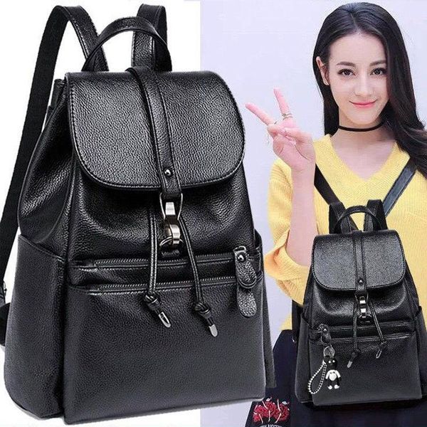 backpack style 2021 women's pu leather anti-theft school bag classic black travel multi-function shoulder y30
backpack style 2021 women's pu leather anti-theft school bag classic black travel multi-function shoulder y30