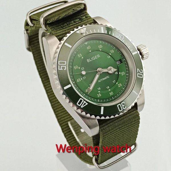 wristwatches luxury 40mm bliger men's watch date magnifier luminous saphire glass ceramic bezel automatic movement men w2626, Slivery;brown
wristwatches luxury 40mm bliger men's watch date magnifier luminous saphire glass ceramic bezel automatic movement men w2626, Slivery;brown