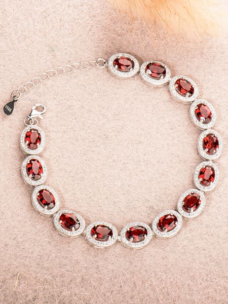 natural garnetred gem925 sterling silver bracelet for womenuxury jewelry 2020,christmas halloweenfemale accessoriesq0111, Black
natural garnetred gem925 sterling silver bracelet for womenuxury jewelry 2020,christmas halloweenfemale accessoriesq0111, Black