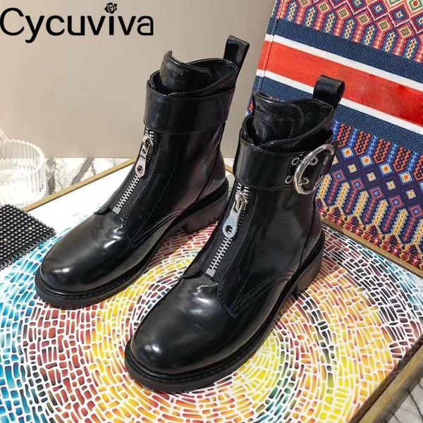 personality metal round buckle ankle boots genuine leather runway winter shoes female classic round toe cowboy short botas mujer1, Black
personality metal round buckle ankle boots genuine leather runway winter shoes female classic round toe cowboy short botas mujer1, Black