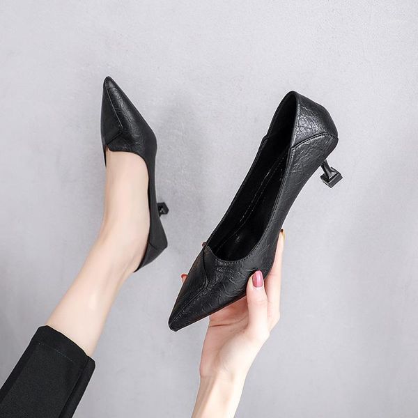 spring style new pointed pointed shallow mouth all-match mid-heel women's shoes1, Black
spring style new pointed pointed shallow mouth all-match mid-heel women's shoes1, Black