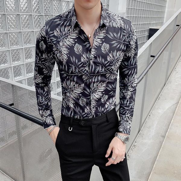 gzdeerax black mens shirts leaf all printing long sleeve casual mens dress shirts fashion slim fit party man shirt1, White;black
gzdeerax black mens shirts leaf all printing long sleeve casual mens dress shirts fashion slim fit party man shirt1, White;black