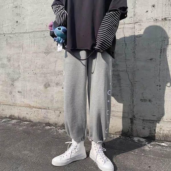 women's pants & capris sweatpants for men and women 2021 autumn all-match trousers loose-fitting nine points casual sports, Black;white
women's pants & capris sweatpants for men and women 2021 autumn all-match trousers loose-fitting nine points casual sports, Black;white